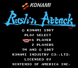 Rush'n Attack title screenshot
